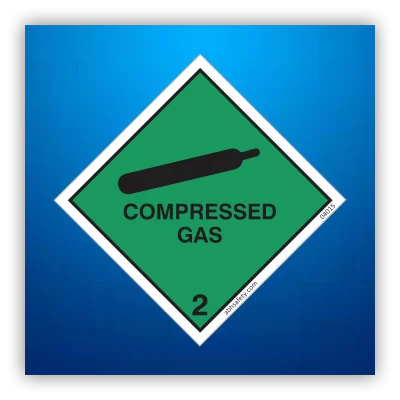 Compressed Gas Safety Label